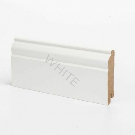 Плинтус белый мдф Deartio W04-80 клей в подарок