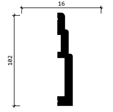 Плинтус напольный из дюрополимера DECOR-DIZAYN DD704
