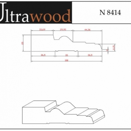 Плинтус широкий напольный  Ultrawood N 8414
