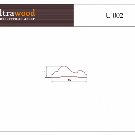 Молдинг под покраску Ultrawood U 002