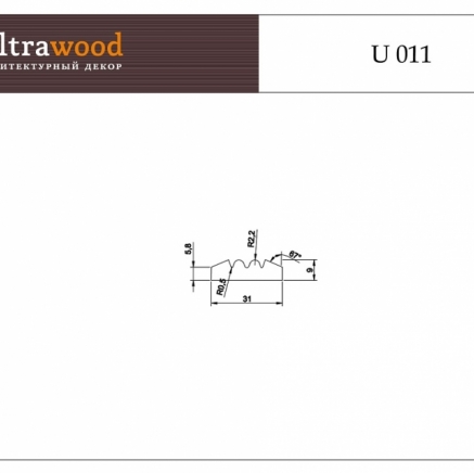 Молдинг под покраску + клей в подарок Ultrawood U 011