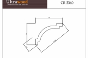 Плинтус потолочный под покраску ЛДФ Ultrawood CR 2340
