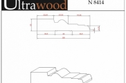 Плинтус широкий напольный  Ultrawood N 8414